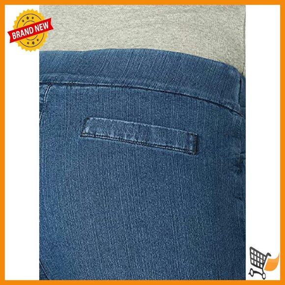 Stretch Denim Pull-On Skinny Pants with Elastic Waistband - Picture 6 of 8